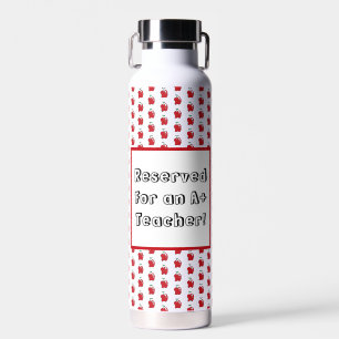 Botella De Agua Maestro A+ Manzana Roja Escuela Genial Dibujo Anim