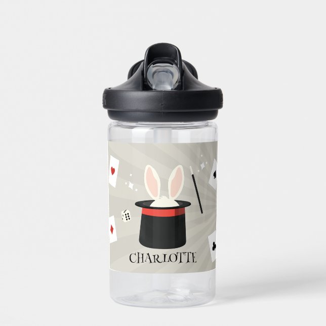 Botella De Agua Magia Show Magician Child Custom Name School (Delante)
