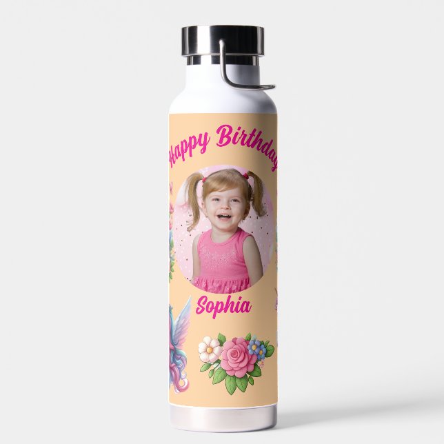 Botella De Agua Magical Unicorn Photo Birthday Water Bottle Gift (Izquierdo)