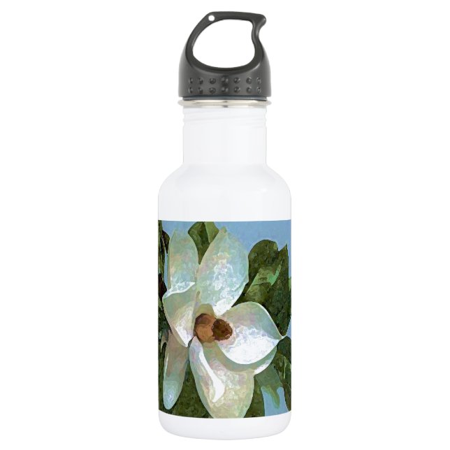 Botella De Agua Magnolia blosófica blanca (Anverso)