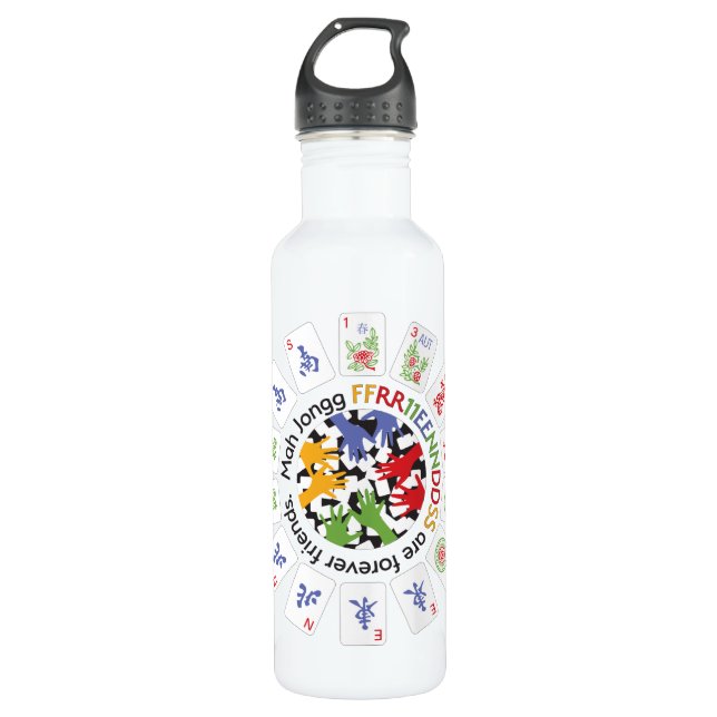 Botella De Agua Mah Jongg Friends Water Bottle (Anverso)
