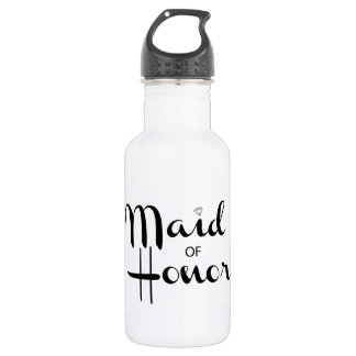 Botella De Agua Maid of Honor Retro Script