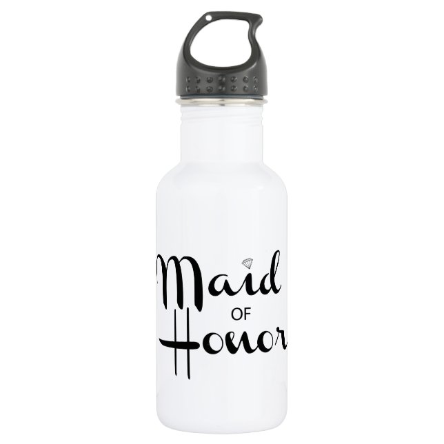 Botella De Agua Maid of Honor Retro Script (Anverso)