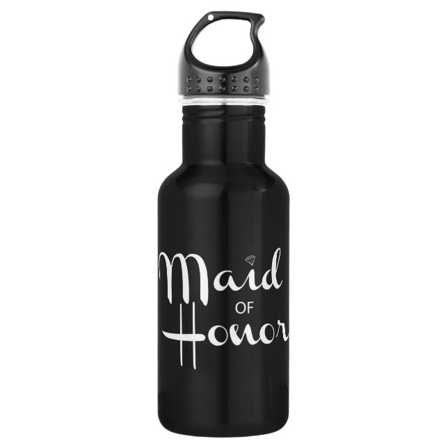 Botella De Agua Maid of Honor Retro Script (Anverso)