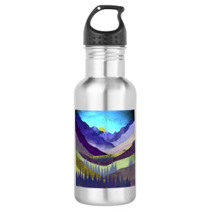 Botella De Agua Majestad de las Montañas Púrpura