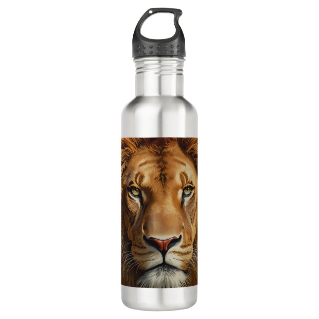 Botella De Agua Majestic Lion Stainless Steel Water Bottle Powerfu (Anverso)