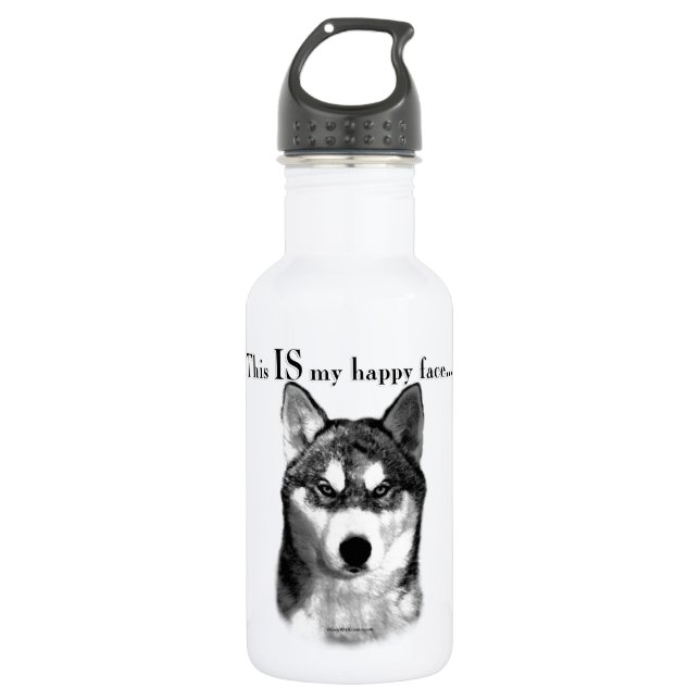 Botella De Agua Malamute Happy Face (Anverso)