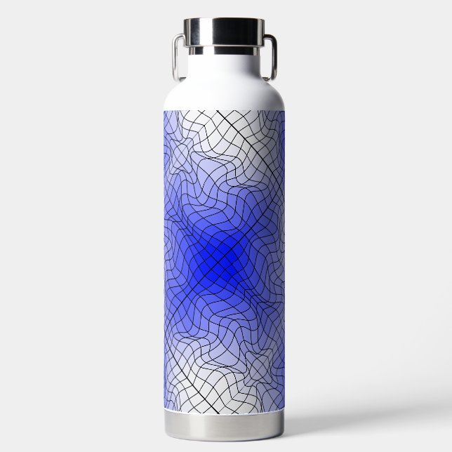 Botella De Agua Malla de distorsión.C01.GBluex4.Líneas negras (Delantero)