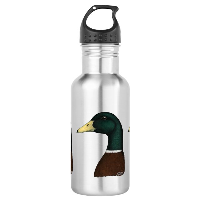 Botella De Agua Mallard Drake Head (Anverso)