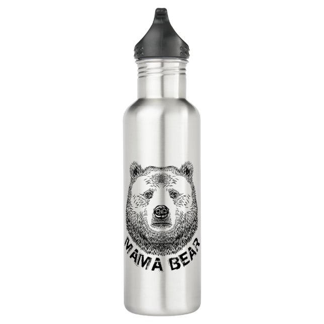 Botella De Agua Mama Bear, Ilustracion de mano dibujada (Derecha)