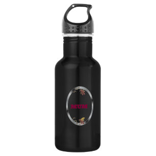 Botella De Agua Mamá decorativa de marco plateado