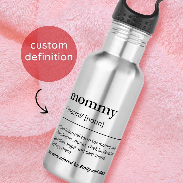 Botella De Agua Mamá definición nombre personalizado diccionario m (Subido por el creador)