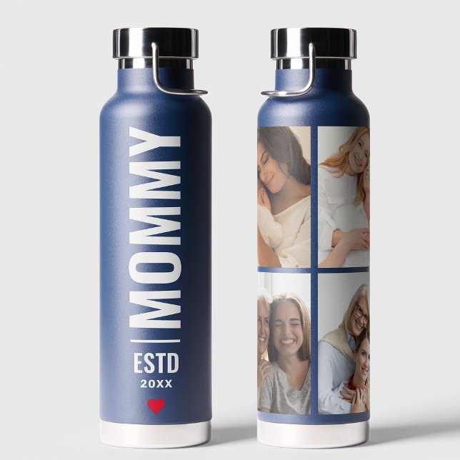 Botella De Agua Mamá establecida | Personalizado Fecha 4 Foto Tren (Subido por el creador)