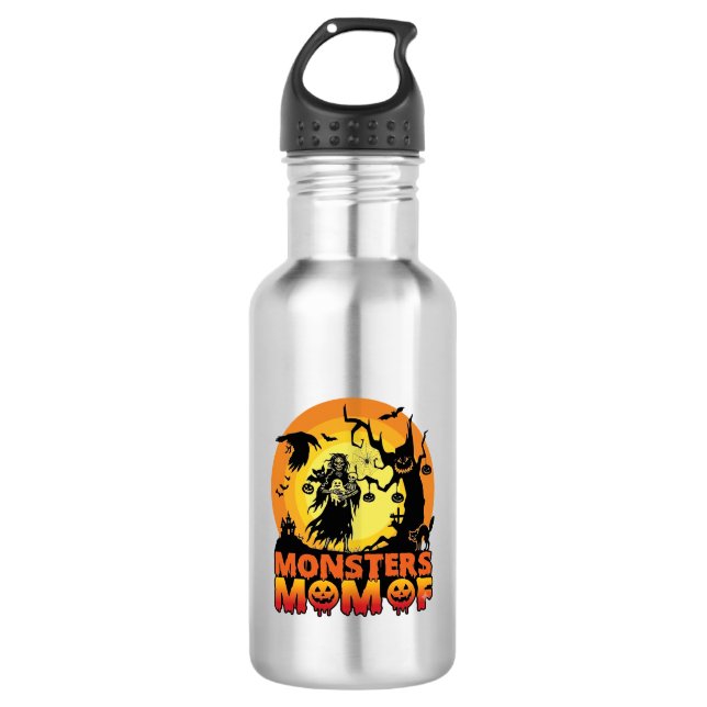 Botella De Agua Mamá Monstruos Halloween Monstruo Fantasma Esquele (Anverso)