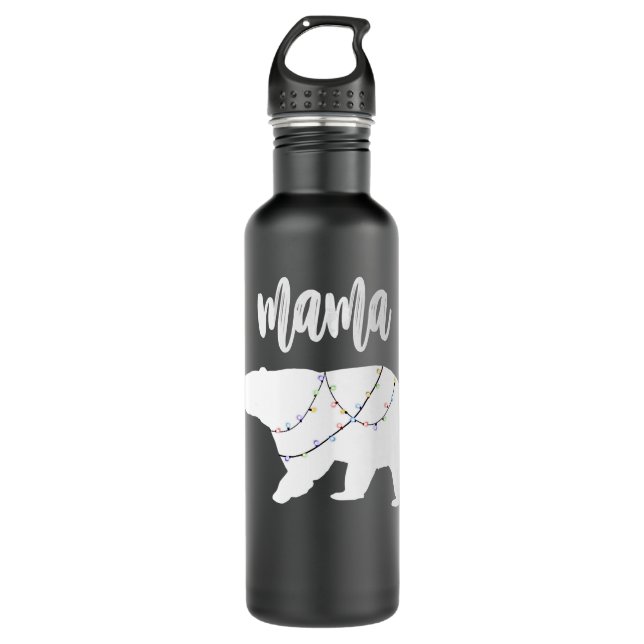 Botella De Agua Mamá Osa Una Cadena De Oso Polar De Navidades Lumi (Anverso)