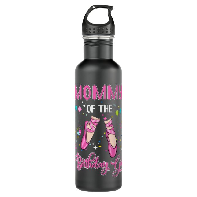Botella De Agua Mami Of Birthday Ballerina Chica Fiesta Ballet (Anverso)