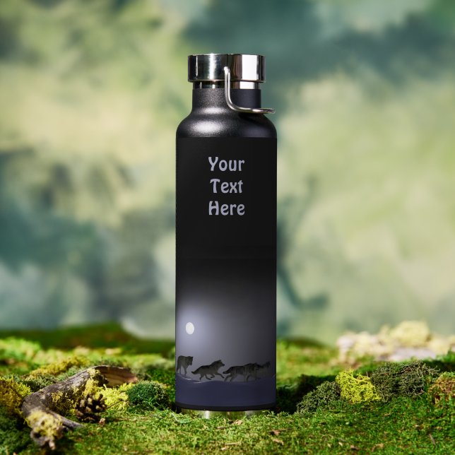 Botella De Agua Manada de Lobos (Al aire libre (girado))