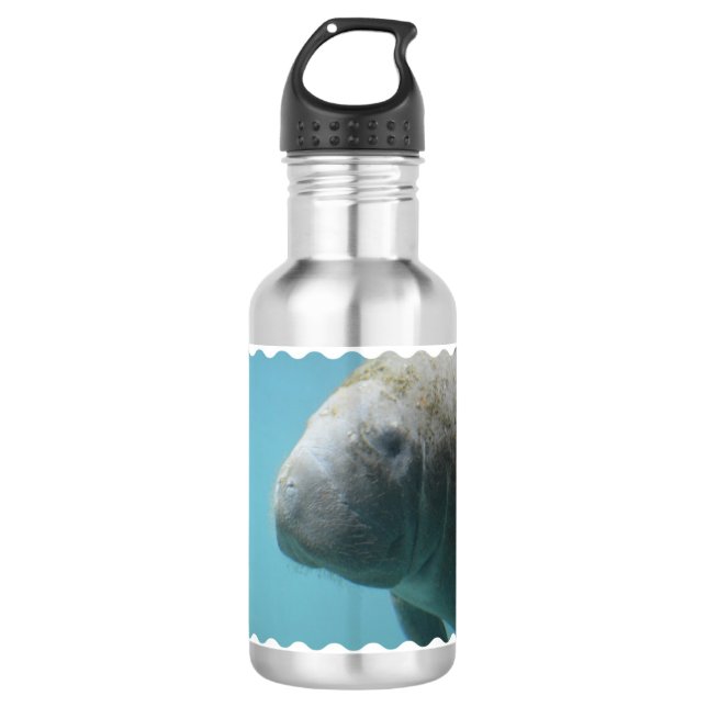 Botella De Agua Manatee grande subacuático (Anverso)