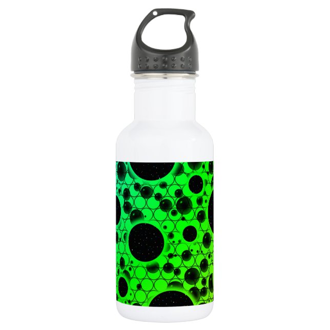 Botella De Agua Mancha de burbuja espacial - Arcoíris BCGYR (Anverso)