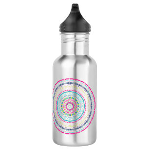 Botella De Agua mandala colorida
