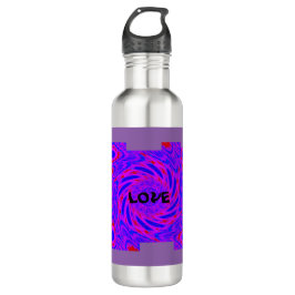 Botella De Agua Mandala-colorrosa-azul-LOVE-kaleidoscope RMDESIGN