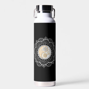 Botella de agua Mandala de Plata y Oro