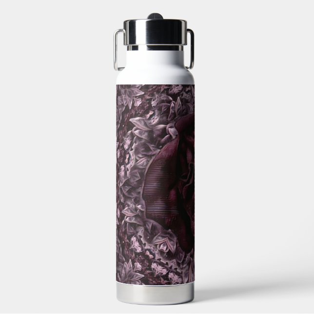 Botella De Agua Mandala de rosa  (Frente)
