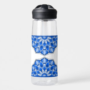 Botella De Agua Mandala en azul