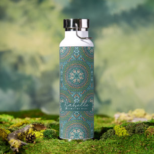 Botella De Agua Mandala Green