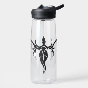 Botella De Agua Mandalá Tribal Ornamental en Blanco y Negro de Ele