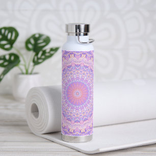 Botella De Agua Mandalas bohemios intrincados coloridos y psicodél