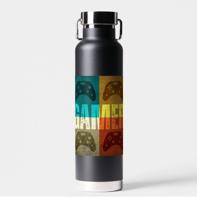 BOTELLA DE AGUA MANDO DE VIDEOJUEGOS RETRO GAMER  (Delantero)
