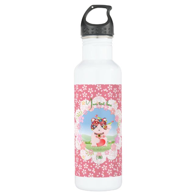 Botella De Agua Maneki Neko Lucky Luna (Anverso)