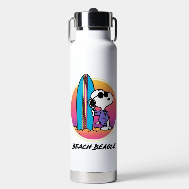 Botella De Agua Maní | Snoopy Beach Beagle (Frente)