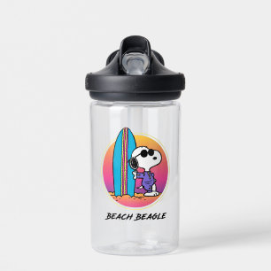 Botella De Agua Maní   Snoopy Beach Beagle