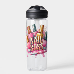 Botella De Agua Manicurista del jefe de las uñas manicurista manic