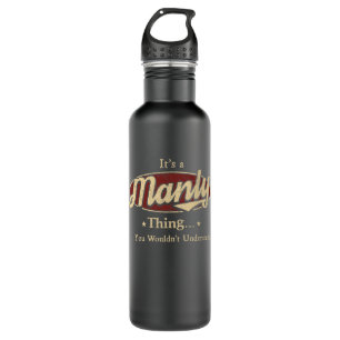 Botella De Agua Manly Name Water Bottle Gift