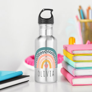 Botella De Agua Mano corta boho arcoiris personalizado