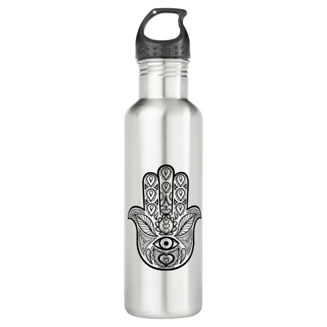 Botella De Agua Mano inspirada de Hamsa (Anverso)