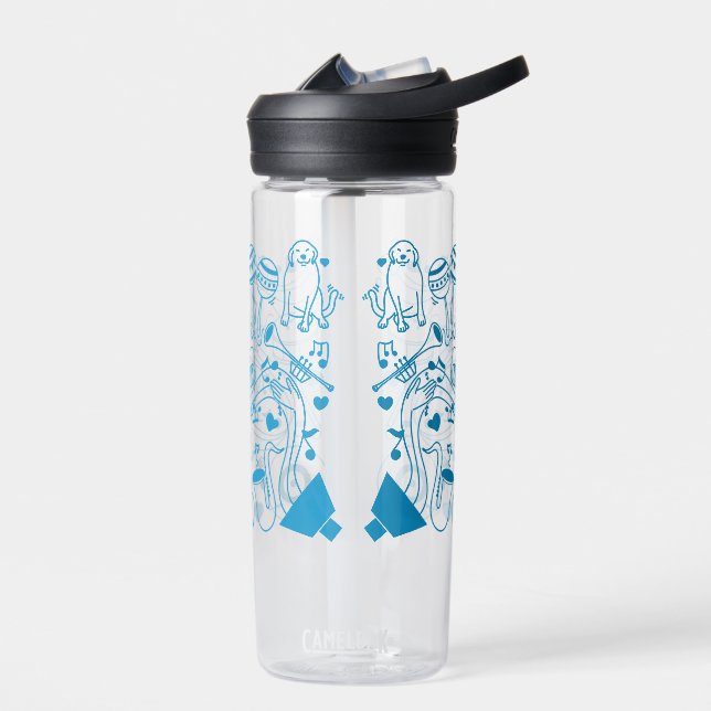 Botella De Agua Manos musicales - Diseño ASL (Izquierdo)