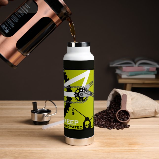 Botella De Agua Mantén Hidratada Bicicleta (Café (girado))
