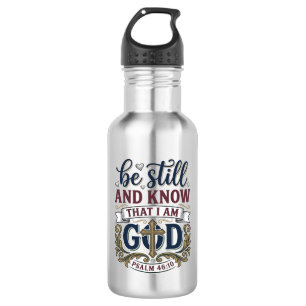 Botella De Agua Mantén la calma y conoce la camiseta cristiana Sal