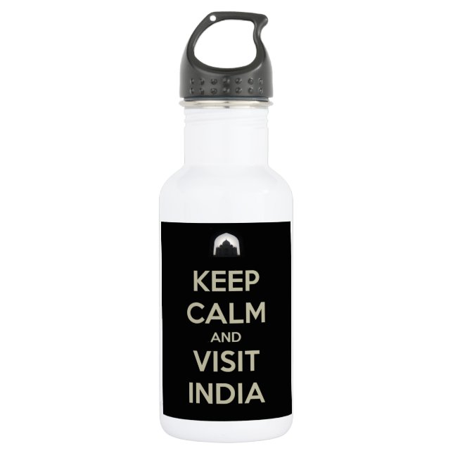Botella De Agua mantener la calma en india (Anverso)