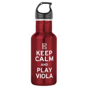 Botella De Agua Mantener la calma y jugar a la viola