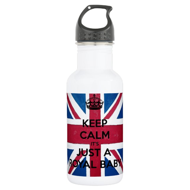 BOTELLA DE AGUA MANTENGA CALMA, ES SÓLO UN BEBÉ REAL (Anverso)