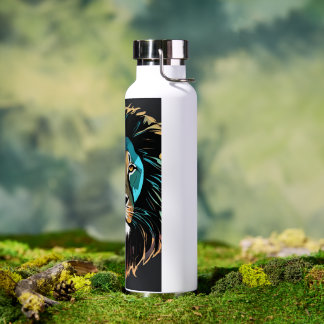 Botella De Agua Manténgase hidrítico en estilo: León geométrico co