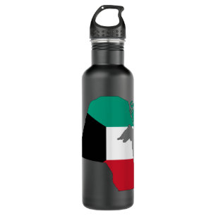 Botella De Agua Mapa de bandera de Kuwait