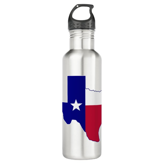 Botella De Agua Mapa de bandera de Texas (Anverso)
