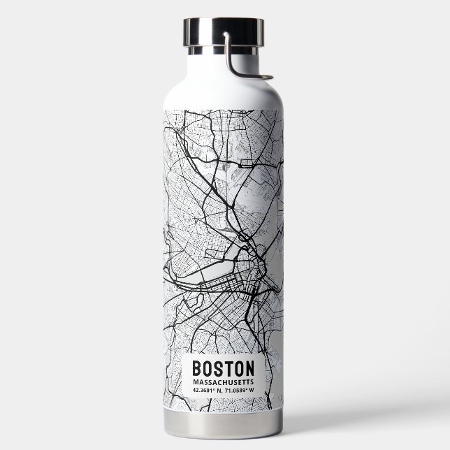 Botella De Agua Mapa de Boston (Izquierda)