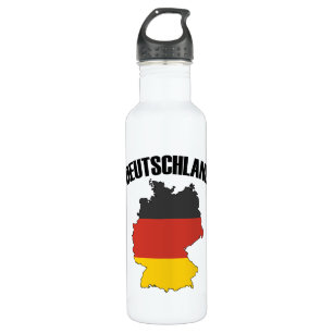 Botella De Agua Mapa de Deutschland - Bandera alemana - Viajes de 